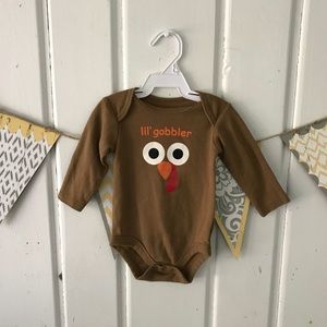 Lil’ Gobbler Brown Turkey Thanksgiving Bodysuit